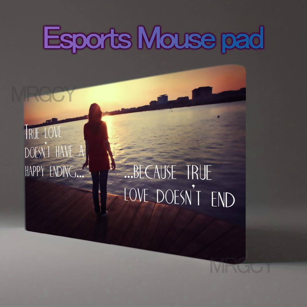 Pc Gaming Quotes - Duża Romantyczna Estetyczna Podkładka Pod Mysz