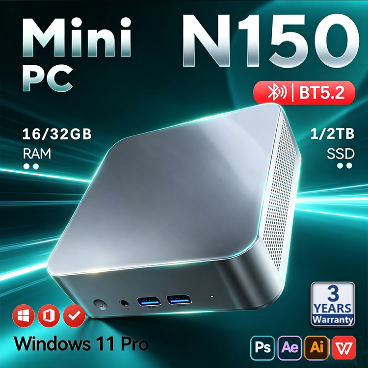 Pc Gaming Jumbo - 2026 Intel N150 Mini PC Przenośny