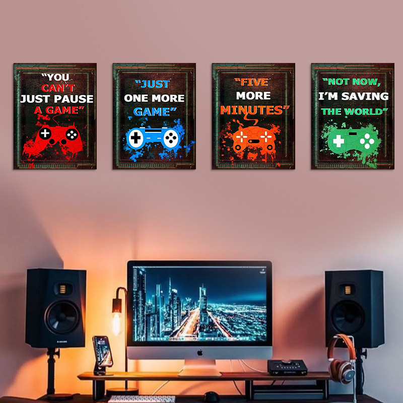 4 SZTUK Pokój gier dla dzieci  – Pc Gaming Quotes recenzja i cena