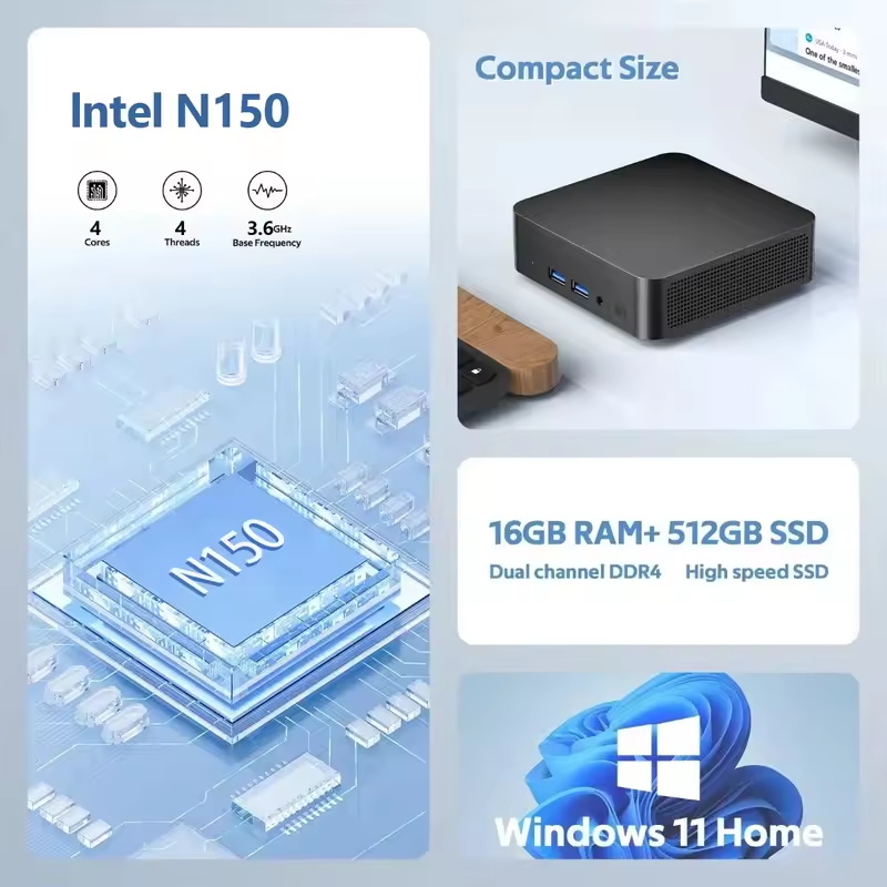 2026 Intel N150 Mini PC Przeno – Pc Gaming Jumbo recenzja i cena